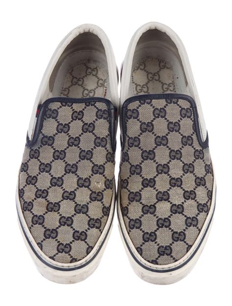 gucci canvas shoes men's